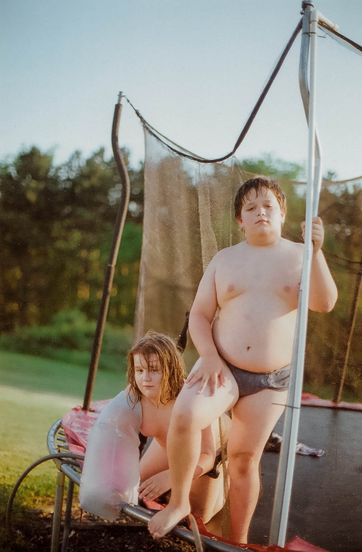 Meredith and Hunter on Trampoline, 2014