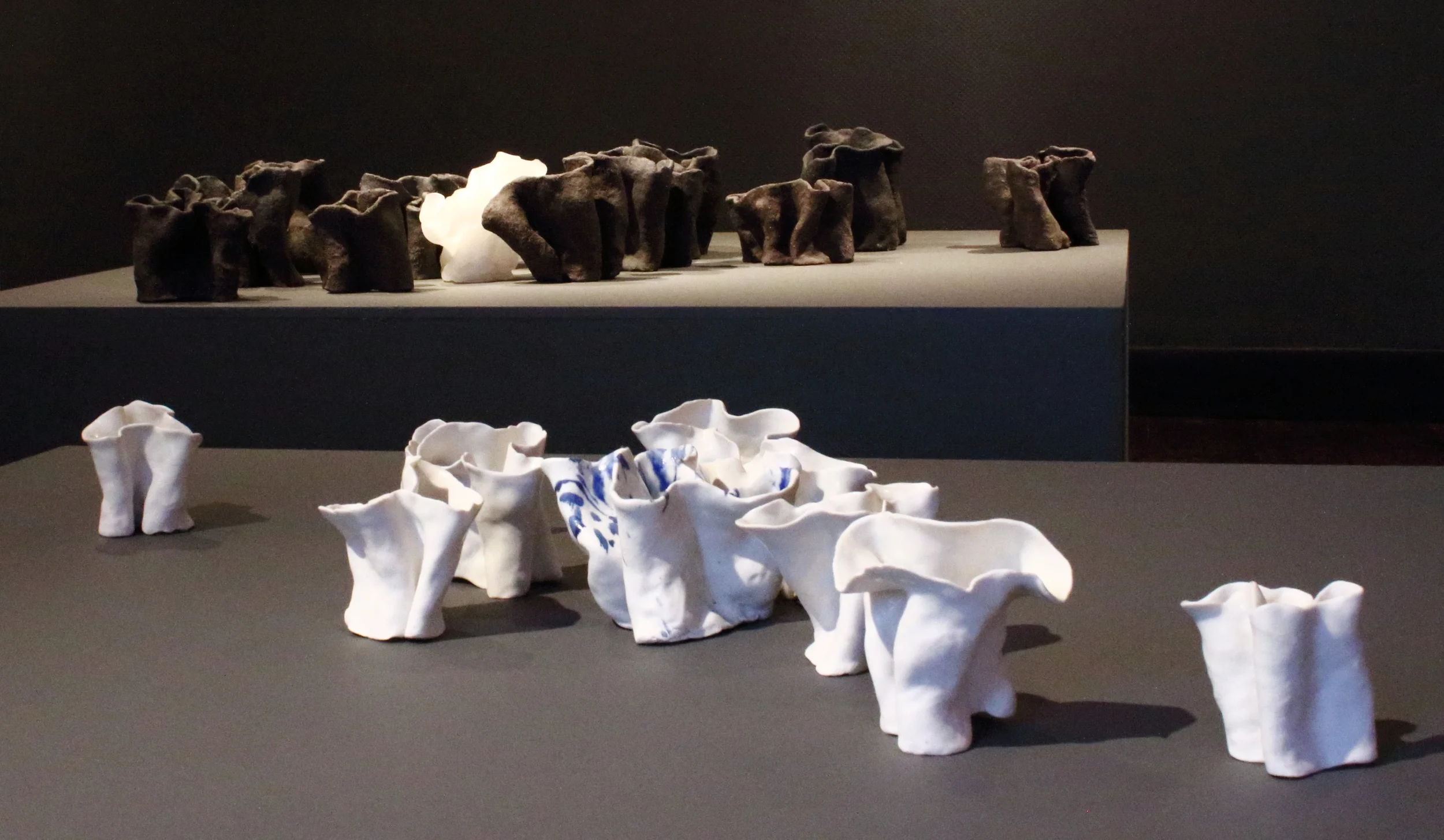  Madrépores 1 &amp; 2 (2011)  Porcelain, glaze, ceramics, paraffin. 