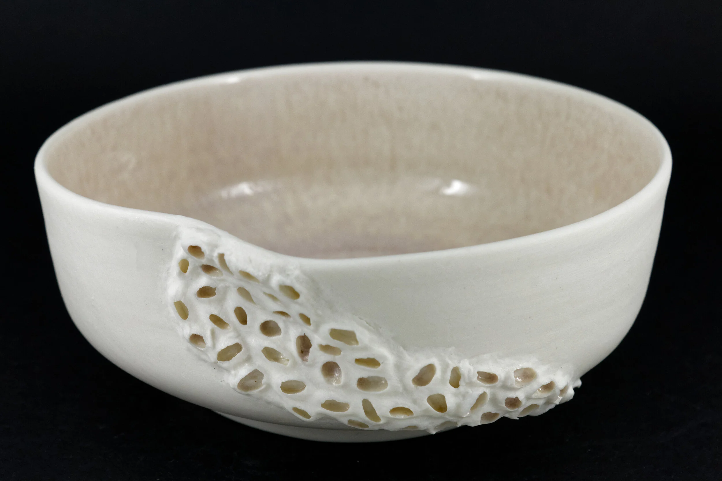 Porcelain bowl with wood ash glaze - "Western Europe" series