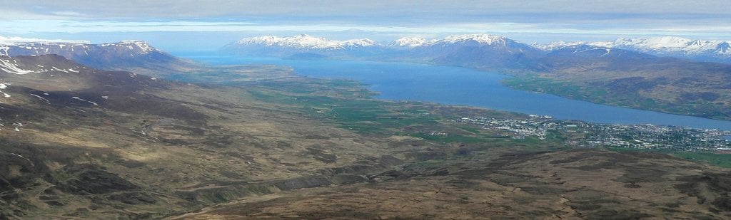 Eyjafjörður and Akureyri seen from Súlur © Ævar Arnfjörð Bjarmason