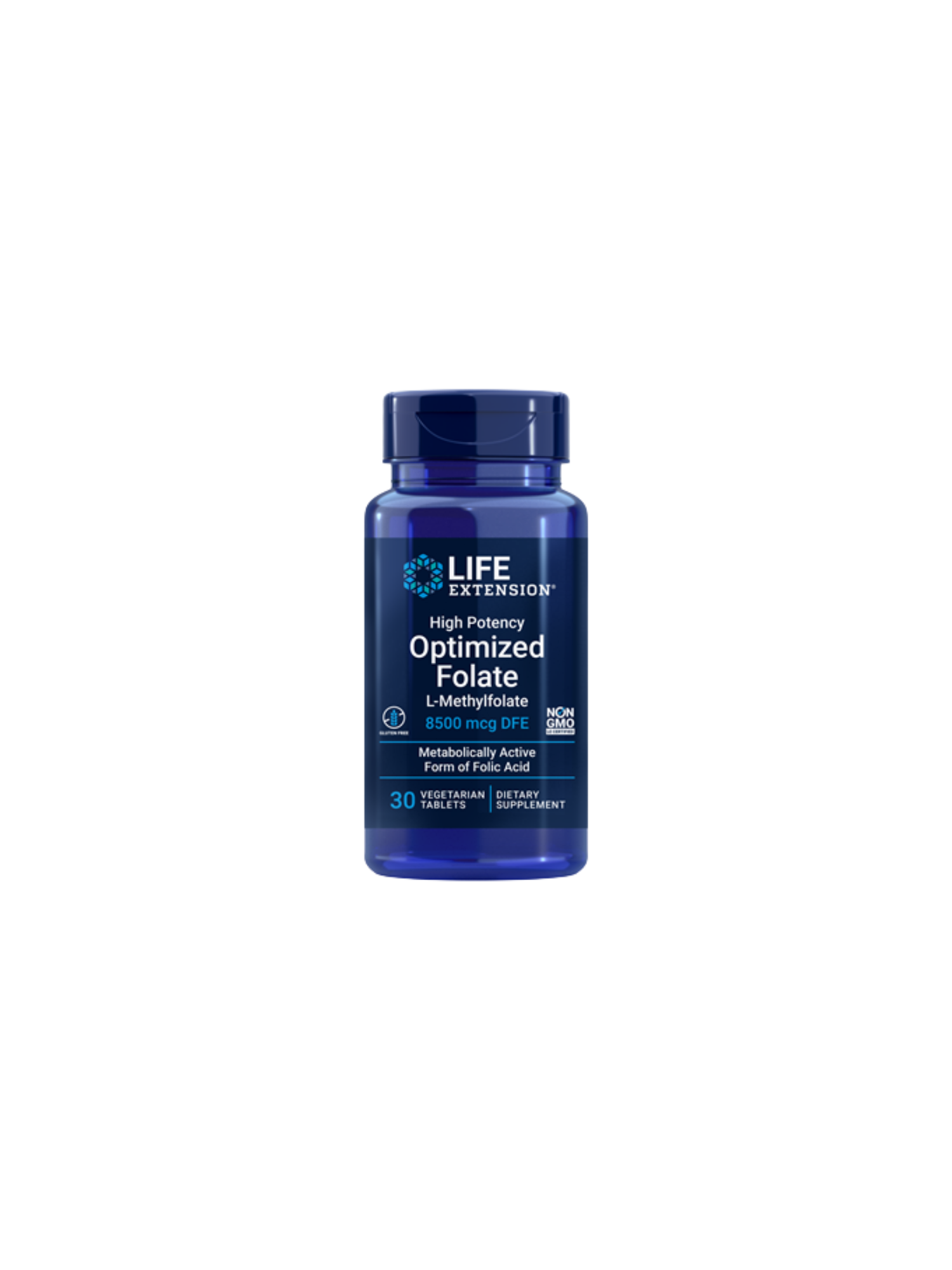 High Potency Optimized Folate (L-Methylfolate) - Tablets | Life Extension