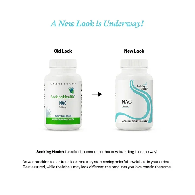N-Acetyl-L-Cysteine (NAC) 500mg - 90 Capsules | Seeking Health change.webp