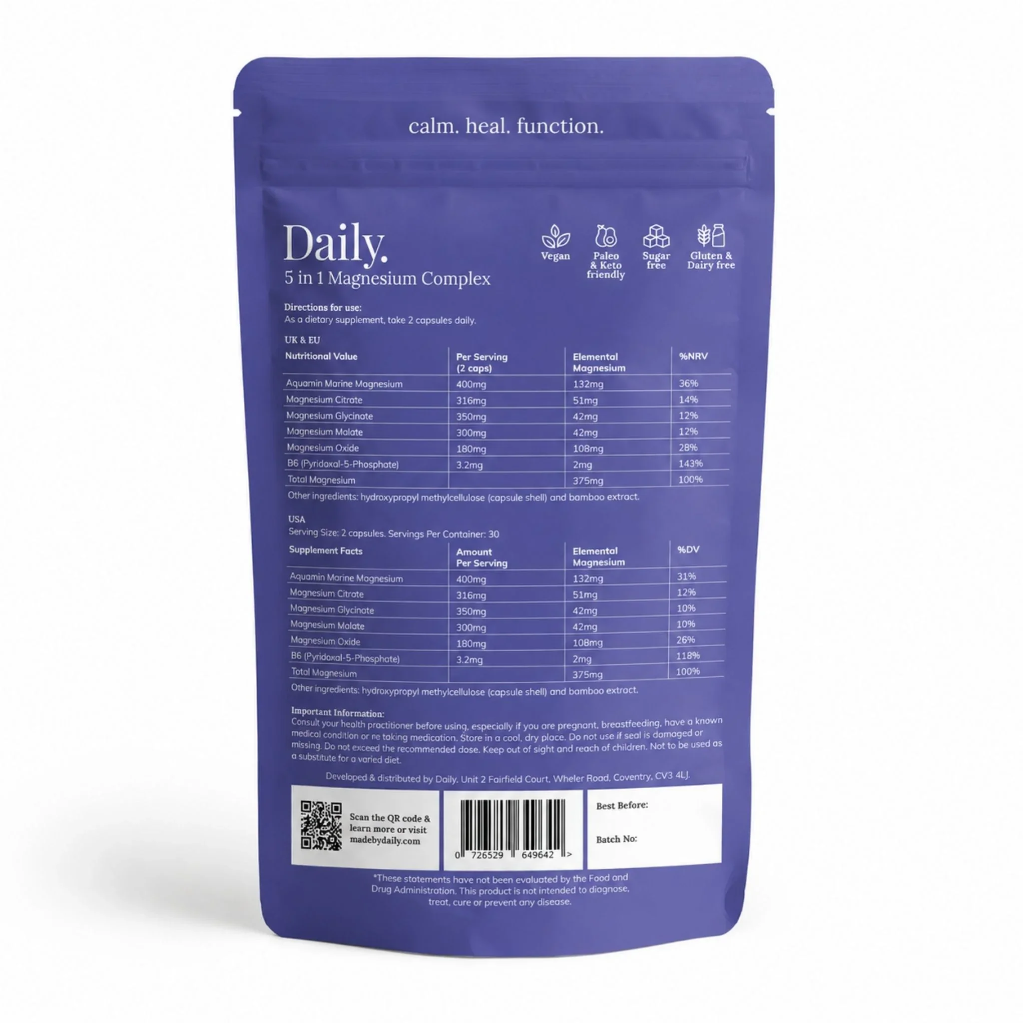 5 in 1 Whole Body Magnesium made by daily.webp