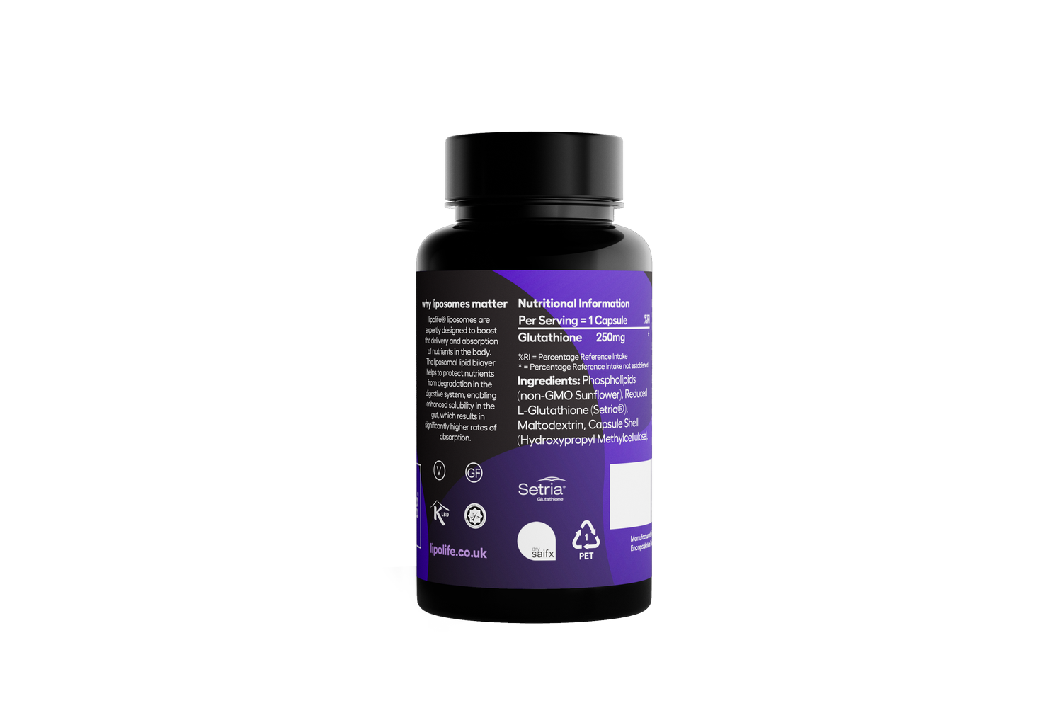 liposomal glutathione 250 mg Liposomal Glutathione (250mg / 60 Capsules) — VHW main image 1