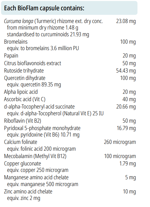 BioMedica BioFlam (60 Capsules) | Anti-Inflammatory & Joint Support