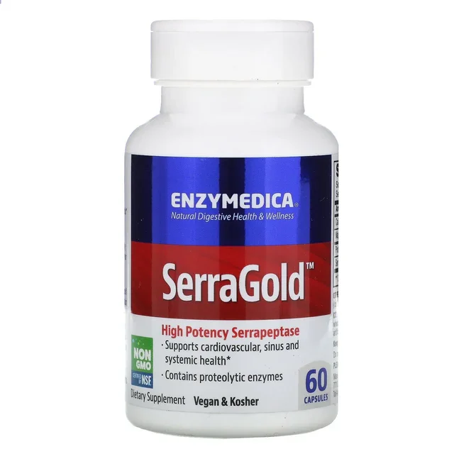 SerraGold - High Potency Serrapeptase (Capsules) – Enzymedica.webp