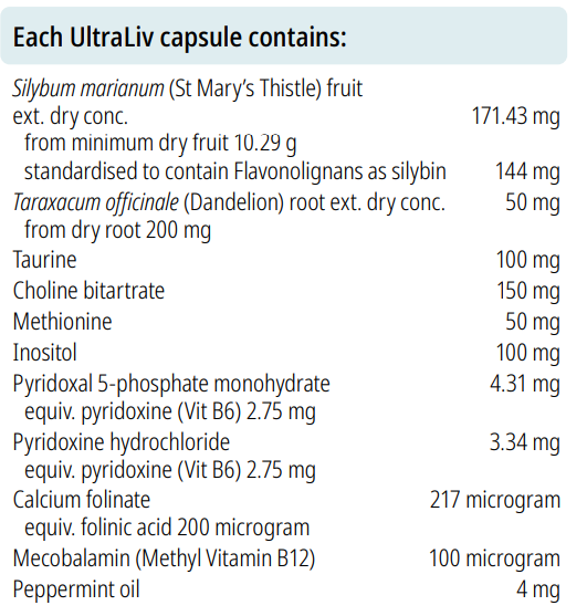 UltraLiv - 60 Capsules | BioMedica ingredients.png