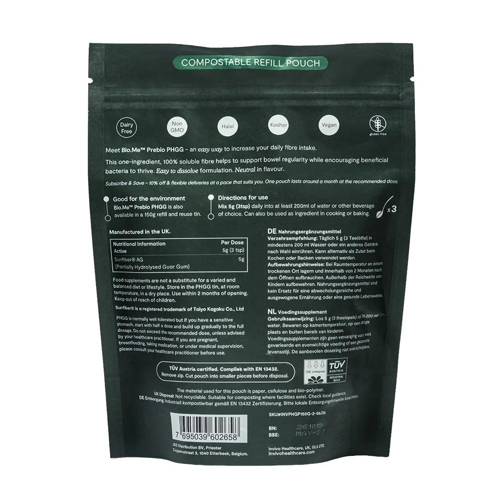Bio.Me Prebio PHGG Pouch - 150g | Invivo back.webp