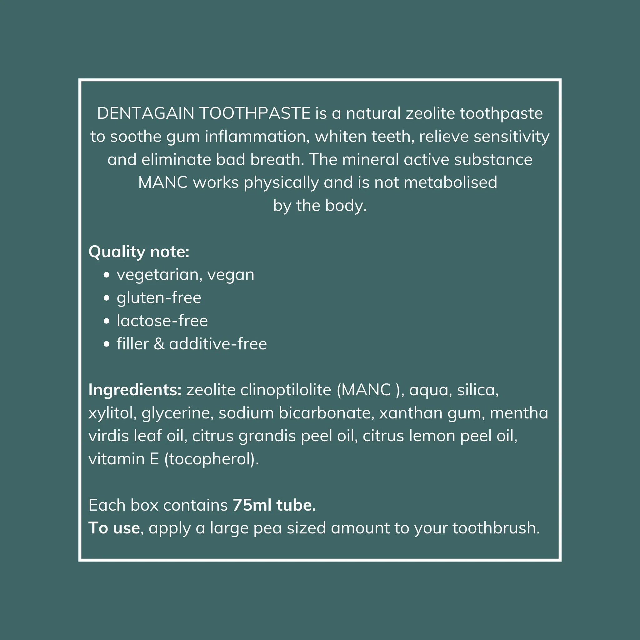 DentaGain Natural Toothpaste - 75ml | Made By Daily ingredients.webp