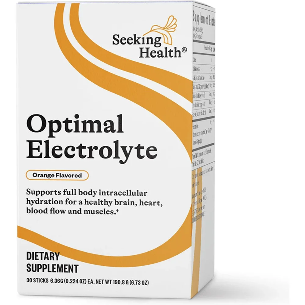 Optimal Electrolyte (Orange Flavour) - 30 Stick Packs | Seeking Health.webp