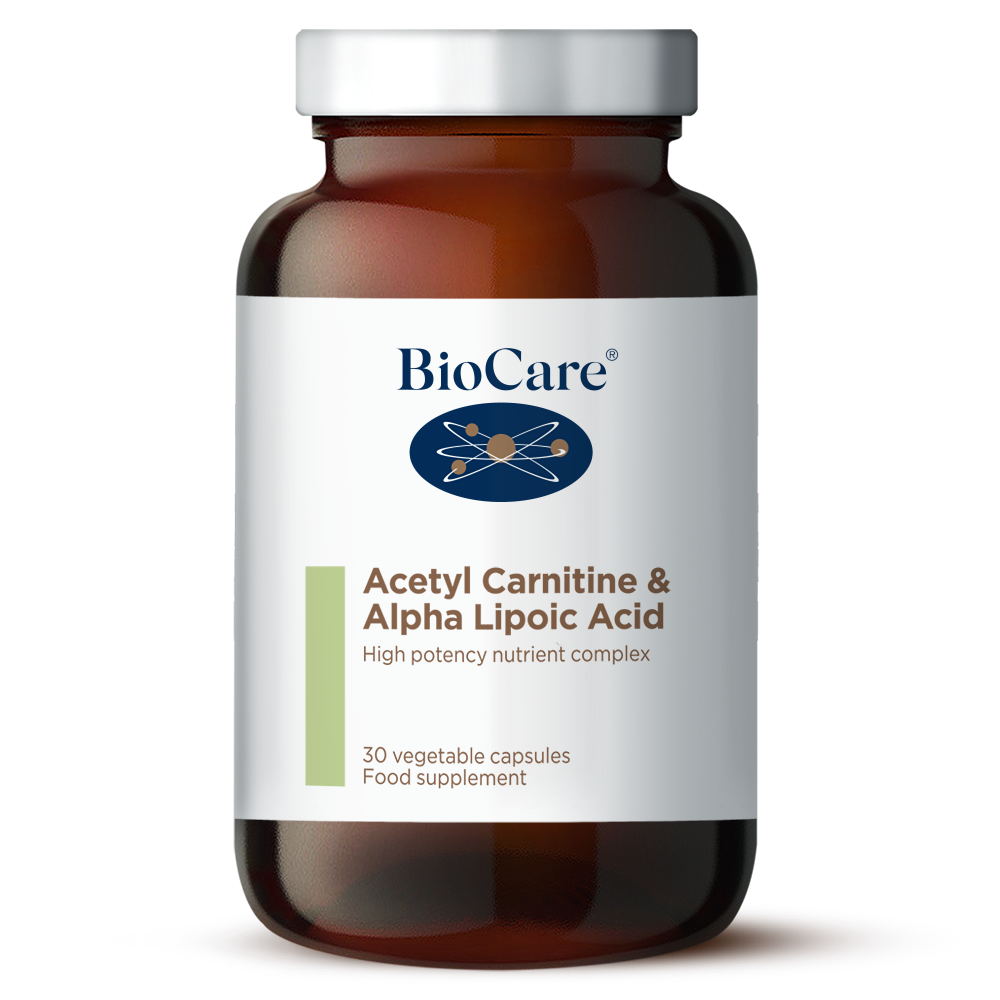Acetyl Carnitine & Alpha Lipoic Acid 30 Capsules – Biocare.webp