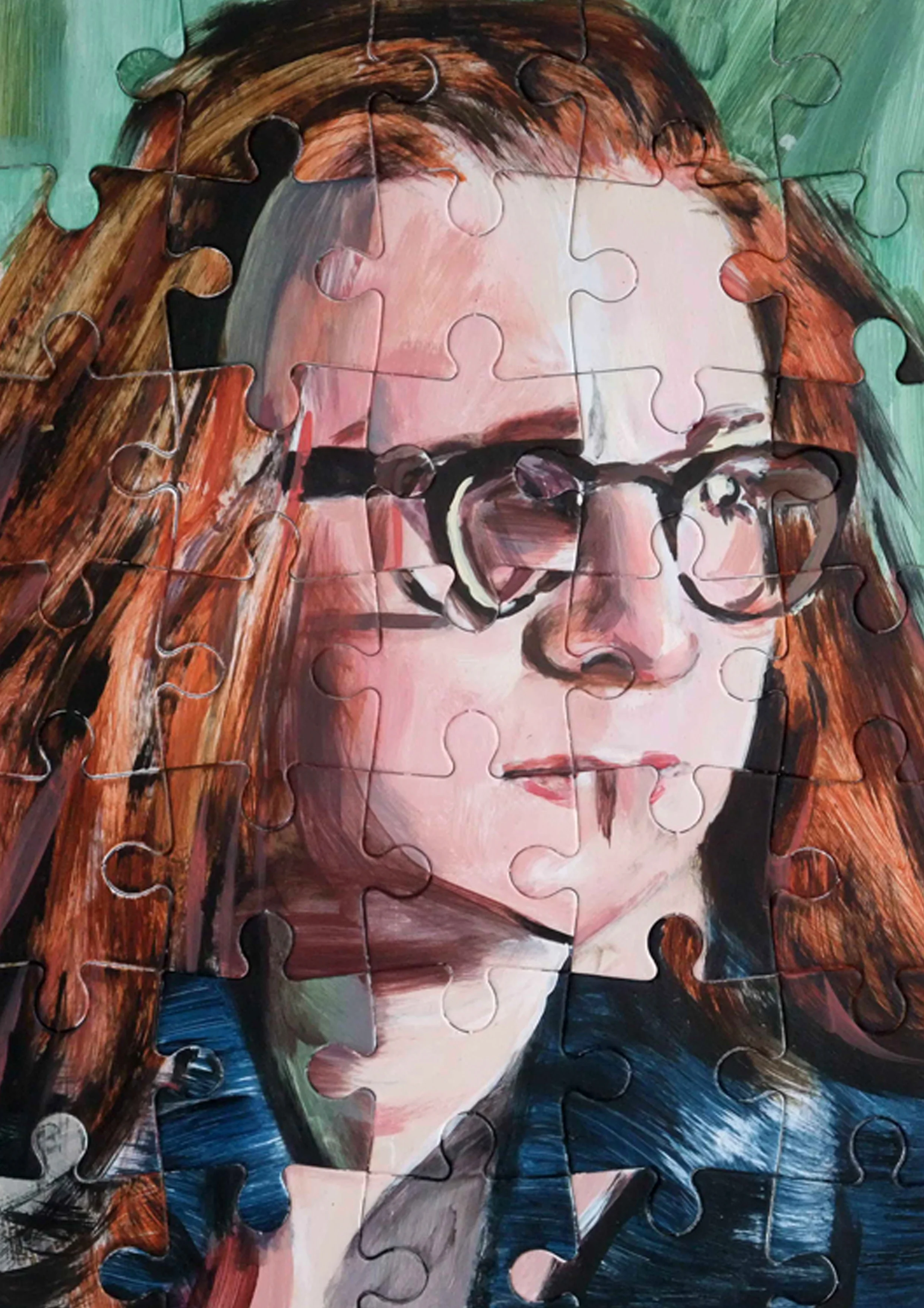 Darren Coffield Margaret Zuckerman i , 2015 acrylic on die-cut board 42x32cm