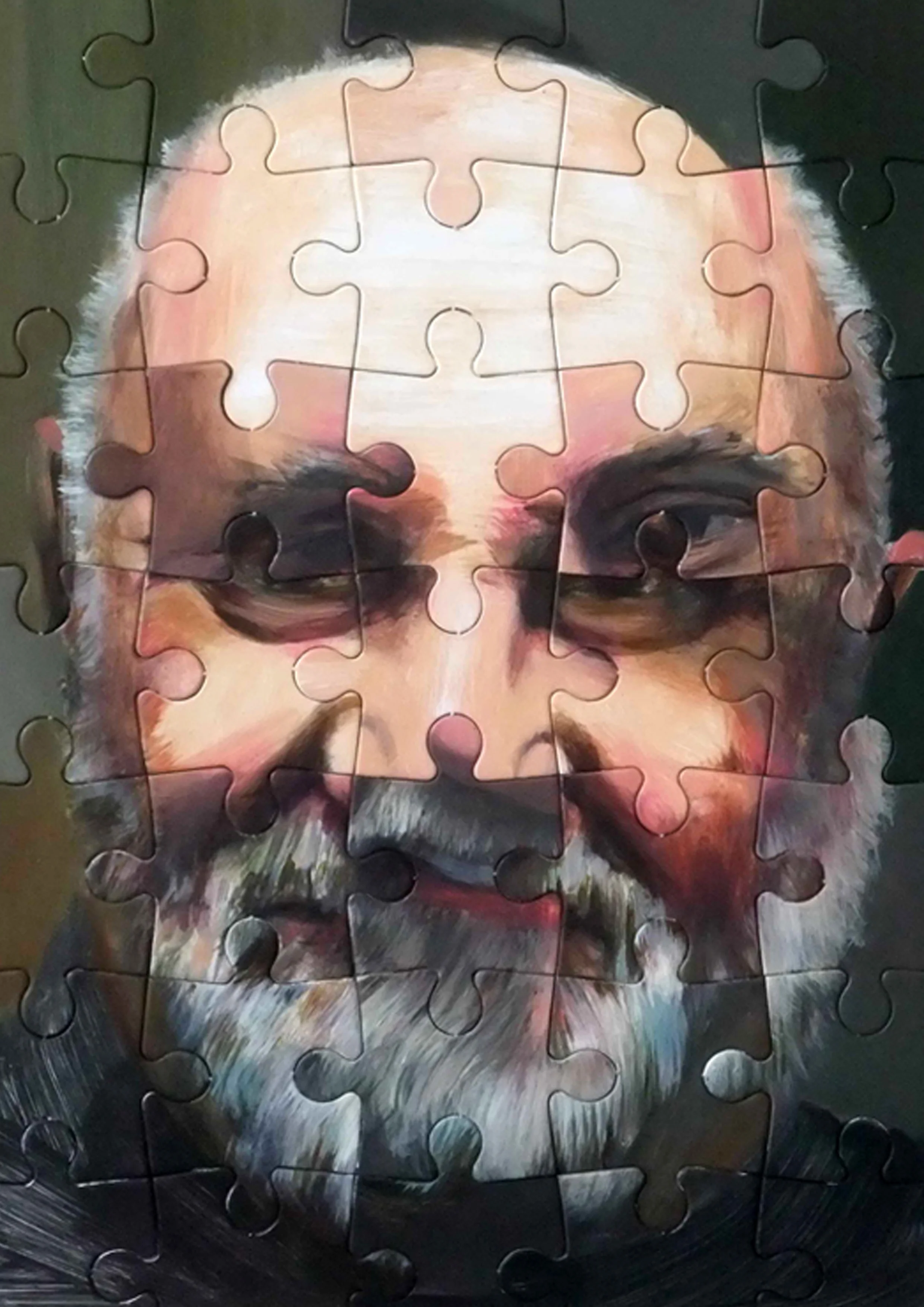 Darren Coffield Alexei Sayle iv , 2015 acrylic on die-cut board 42x32cm