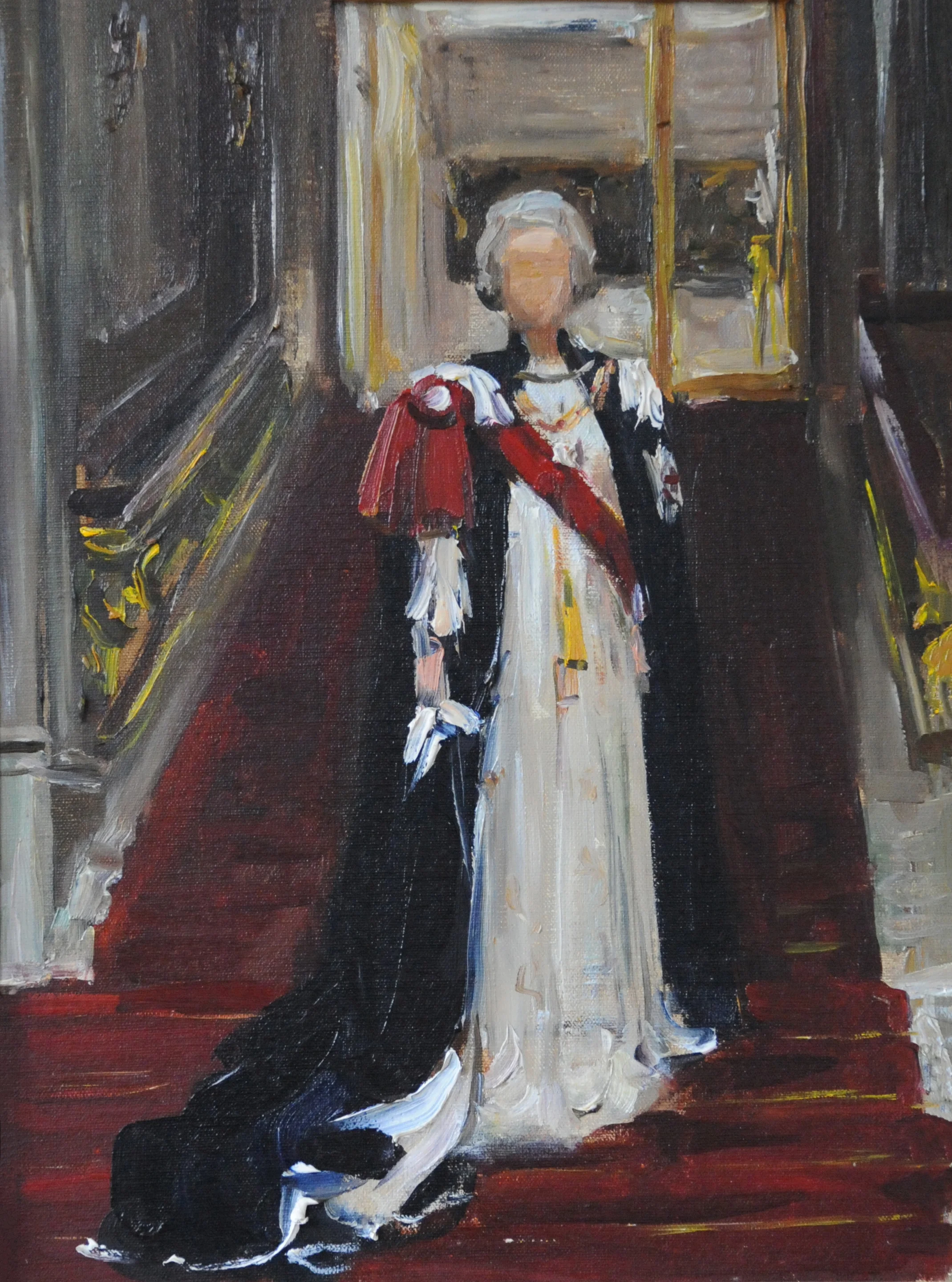 Sergei Pavlenko study for Her Majesty Queen Elizabeth II , 2000 oil on canvas 51x41cm