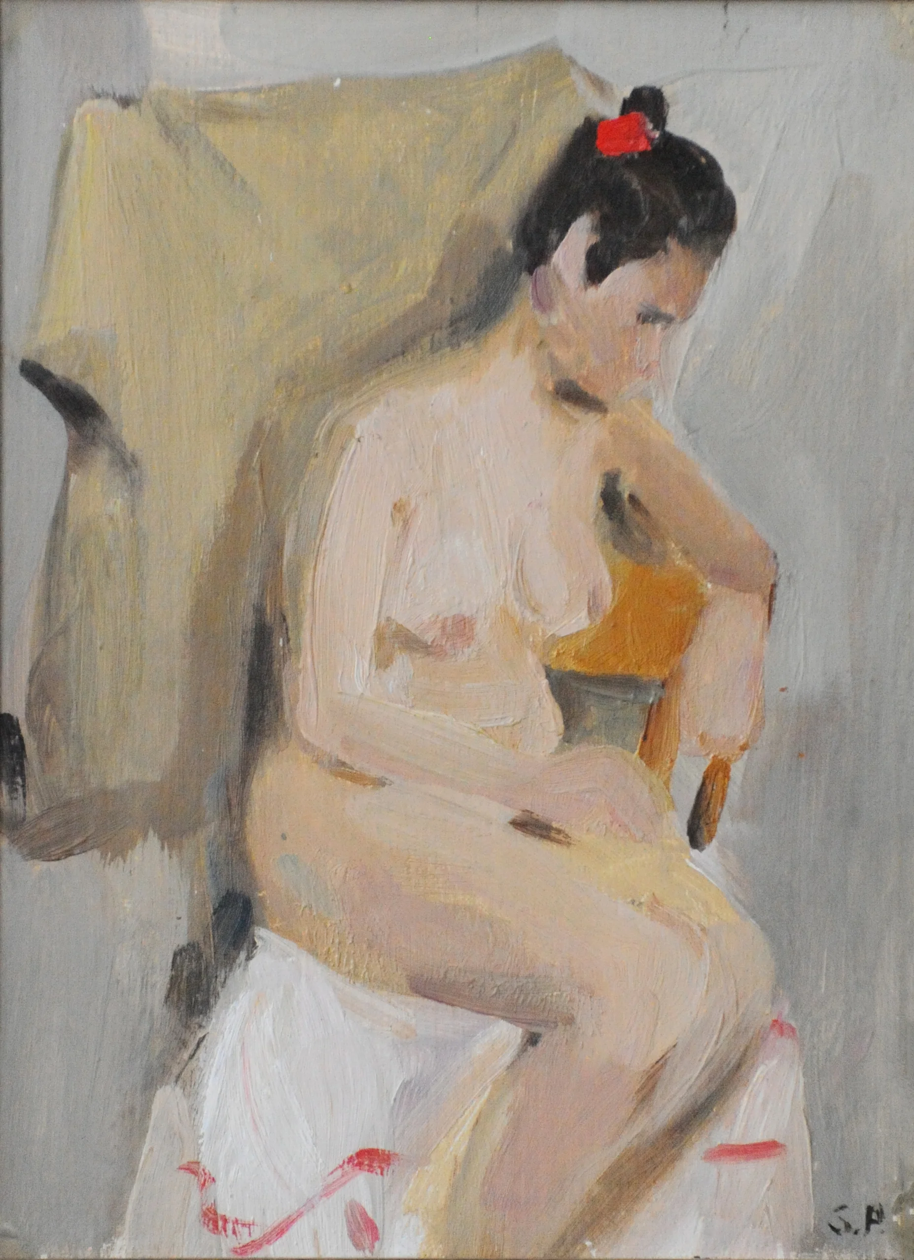 Sergei Pavlenko study of nude oil on canvas 39x32cm