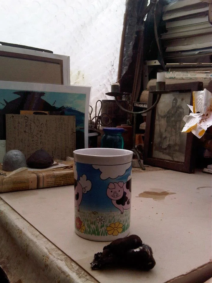 tea with Andrew Lanyon, Cornwall 2010