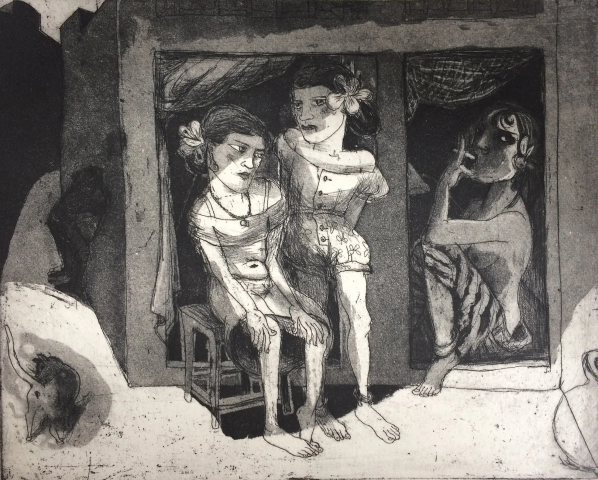 Marcelle Hanselaar The Crying Game 2, 2017 etching/aquatint 25x30cm edition of 30