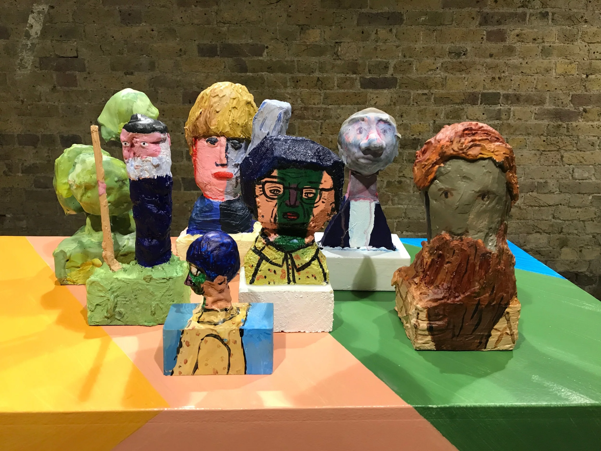 KeelerTornero's KT LAB: An Art Expedition mixed media sculptures, 2017 (made in response to Ian Healy's paintings)