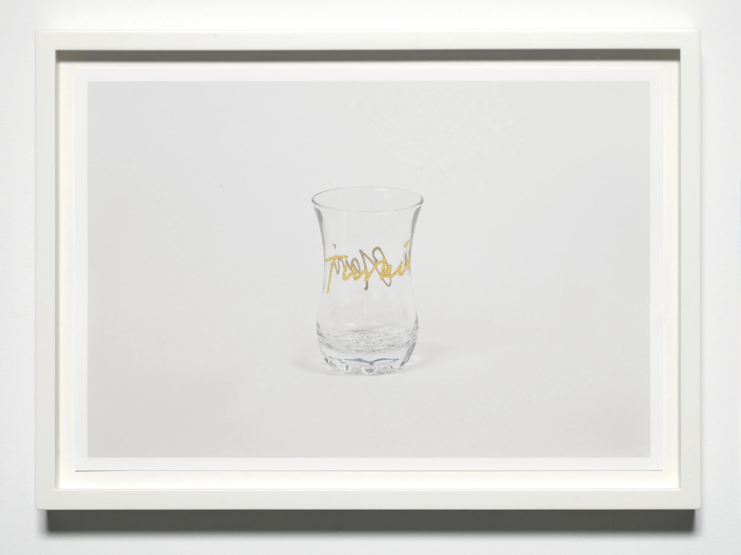 Gavin Turk Turkish Tea , 2017 Archival inkjet print with gold silkscreen on Somerset Satin Enhanced 330gsm, 29.7x42cm Edition of 25 Signed and Numbered by the Artist