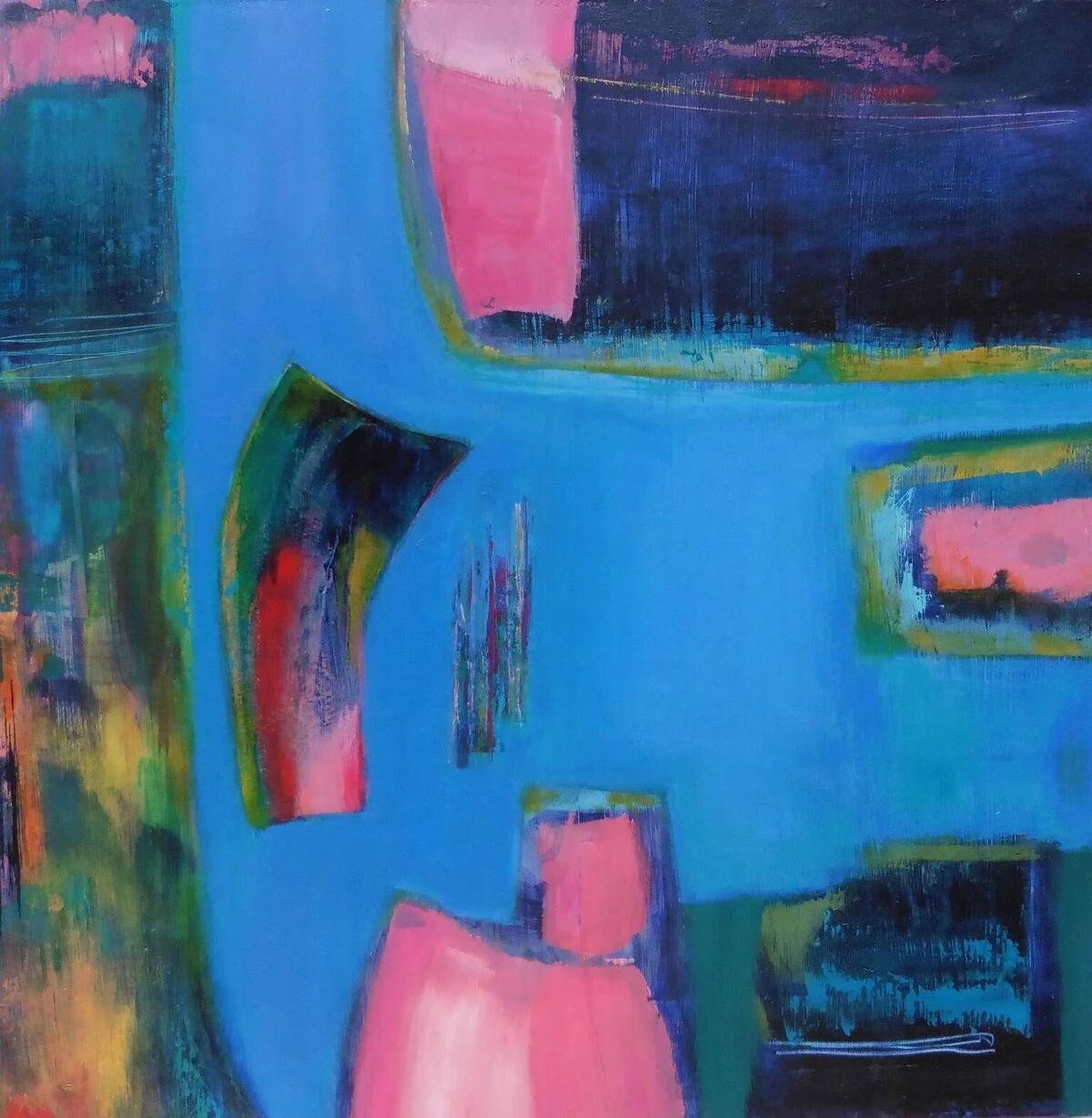 Myfanwy Williams Shored Fragments acrylic on wooden panel 54 x 54 x 5cm