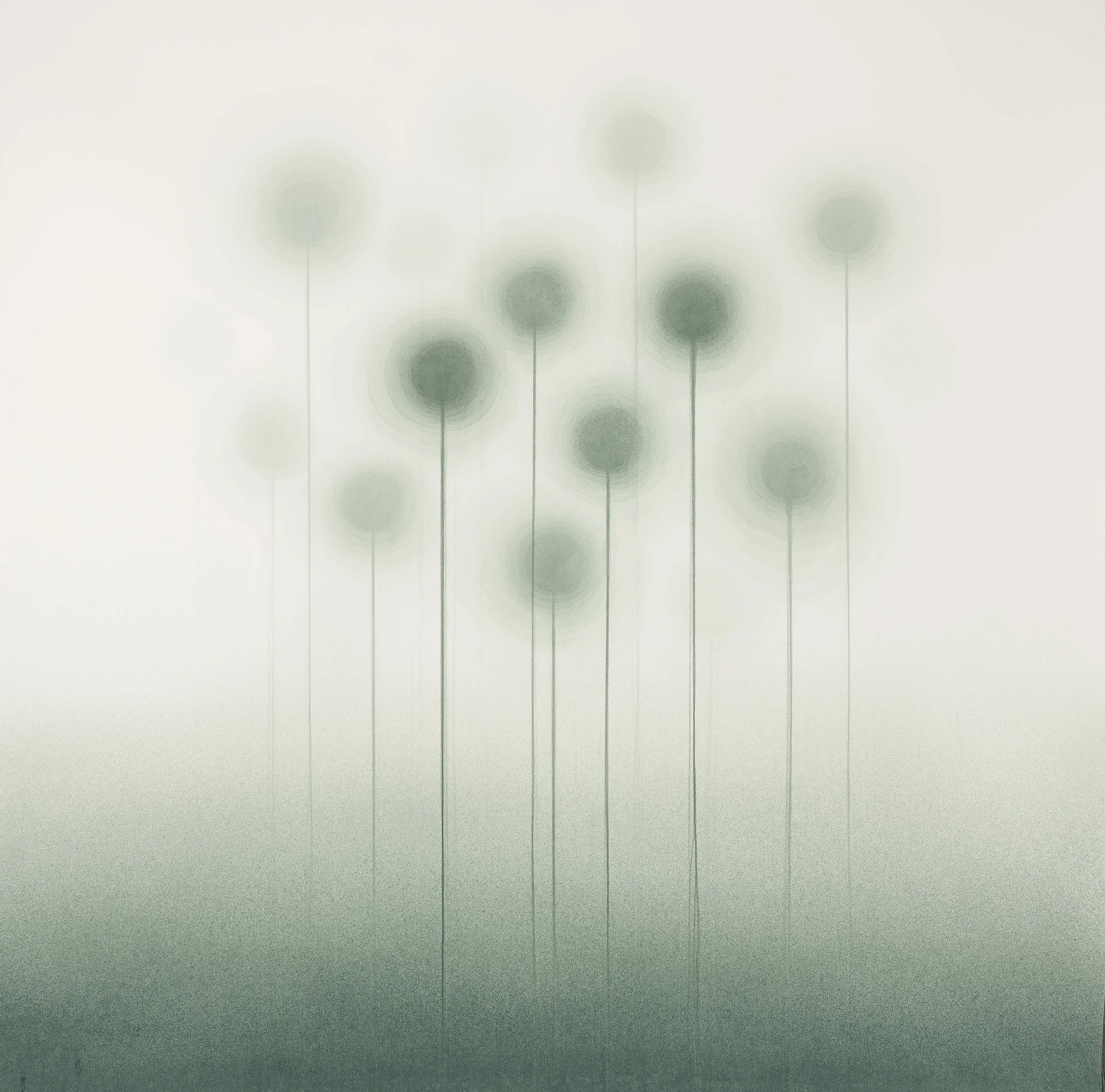 Jaakko Mattila A memory of a forest, 2019 watercolour on paper 150 x 150 cm