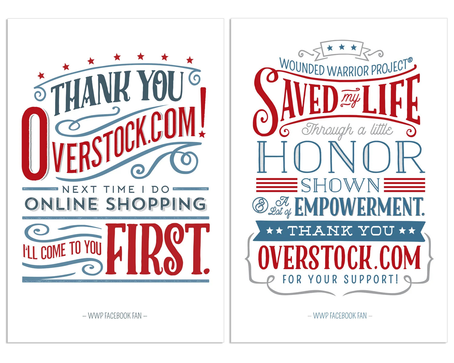 Thank You Cards for Overstock.com Corporate Partnership