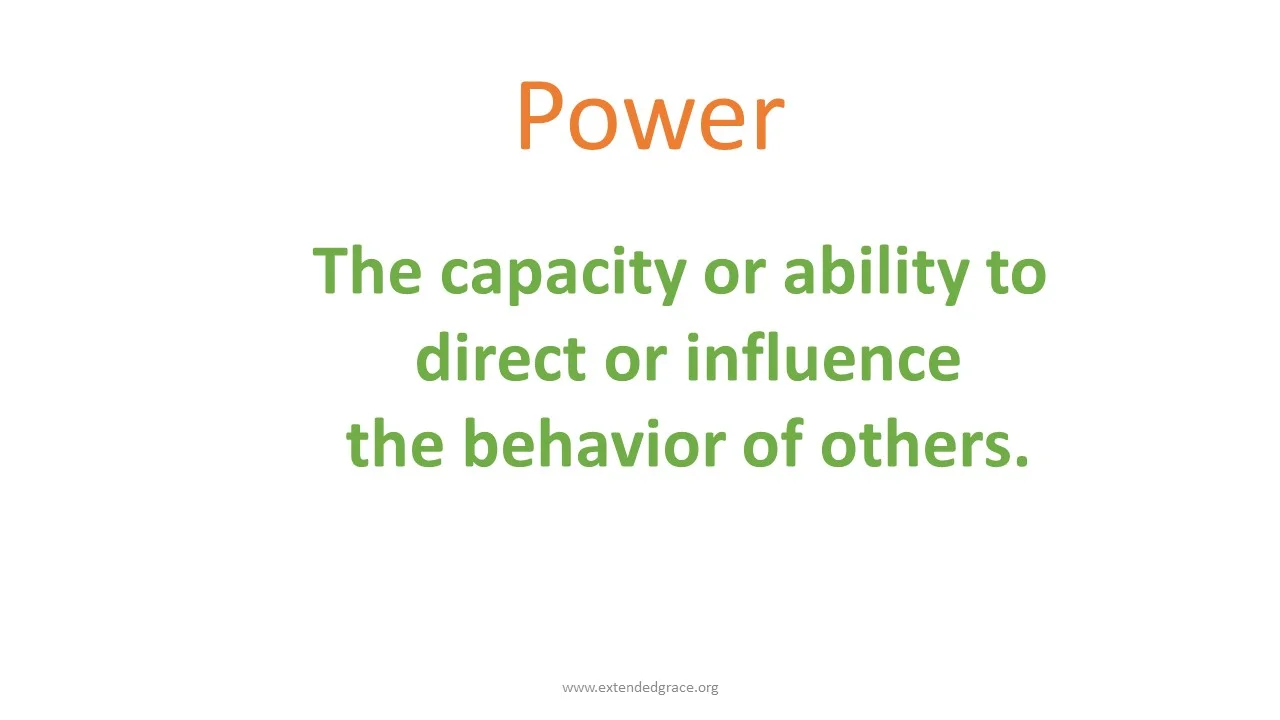 Power is the capacity or ability to direct or influence the behavior of others or the course of events. It’s the ability to make things happen. Power makes decisions – like who gets access to resources. Most often the people with the power are the people in society who enjoy certain privileges.