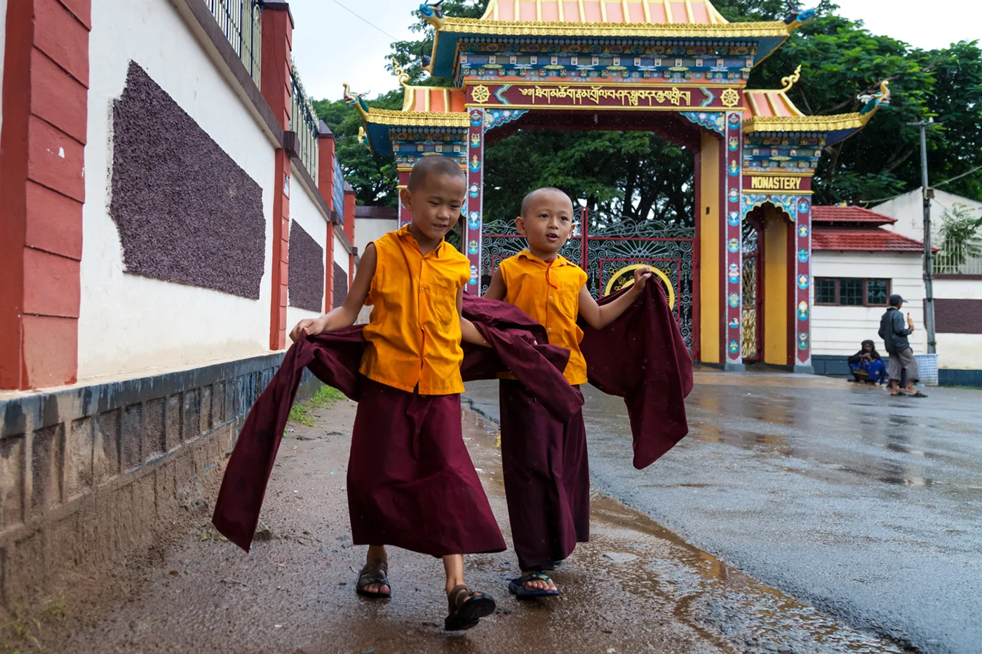 Little Buddhist Monks at The Namdroling Nyingmapa Monastery, Bylakuppe, Karnataka, India
