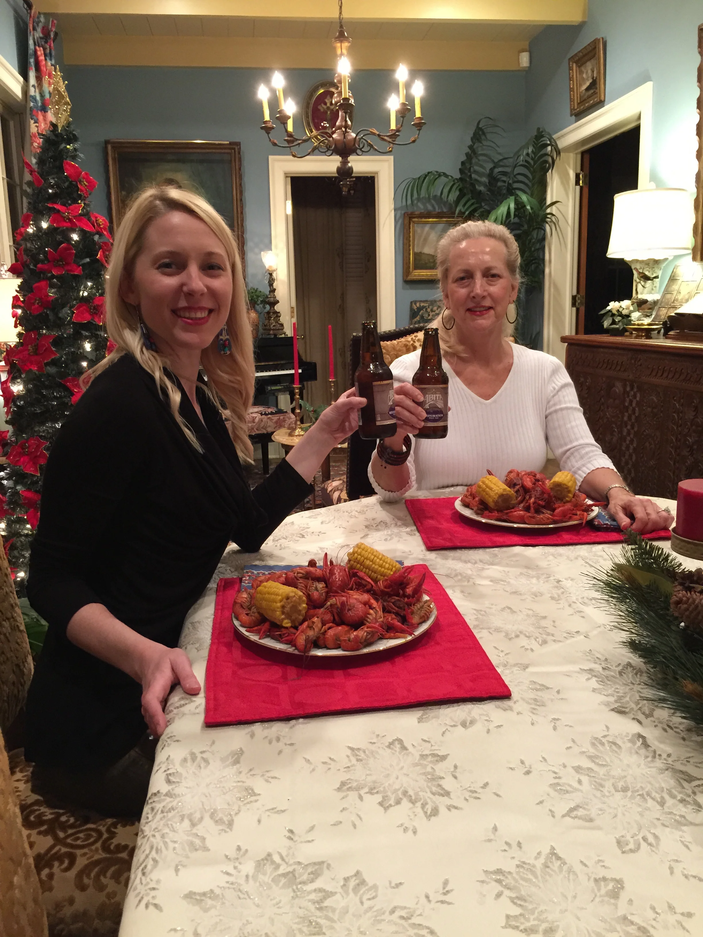 Christmas Eve Dinner: Crawfish and Beer