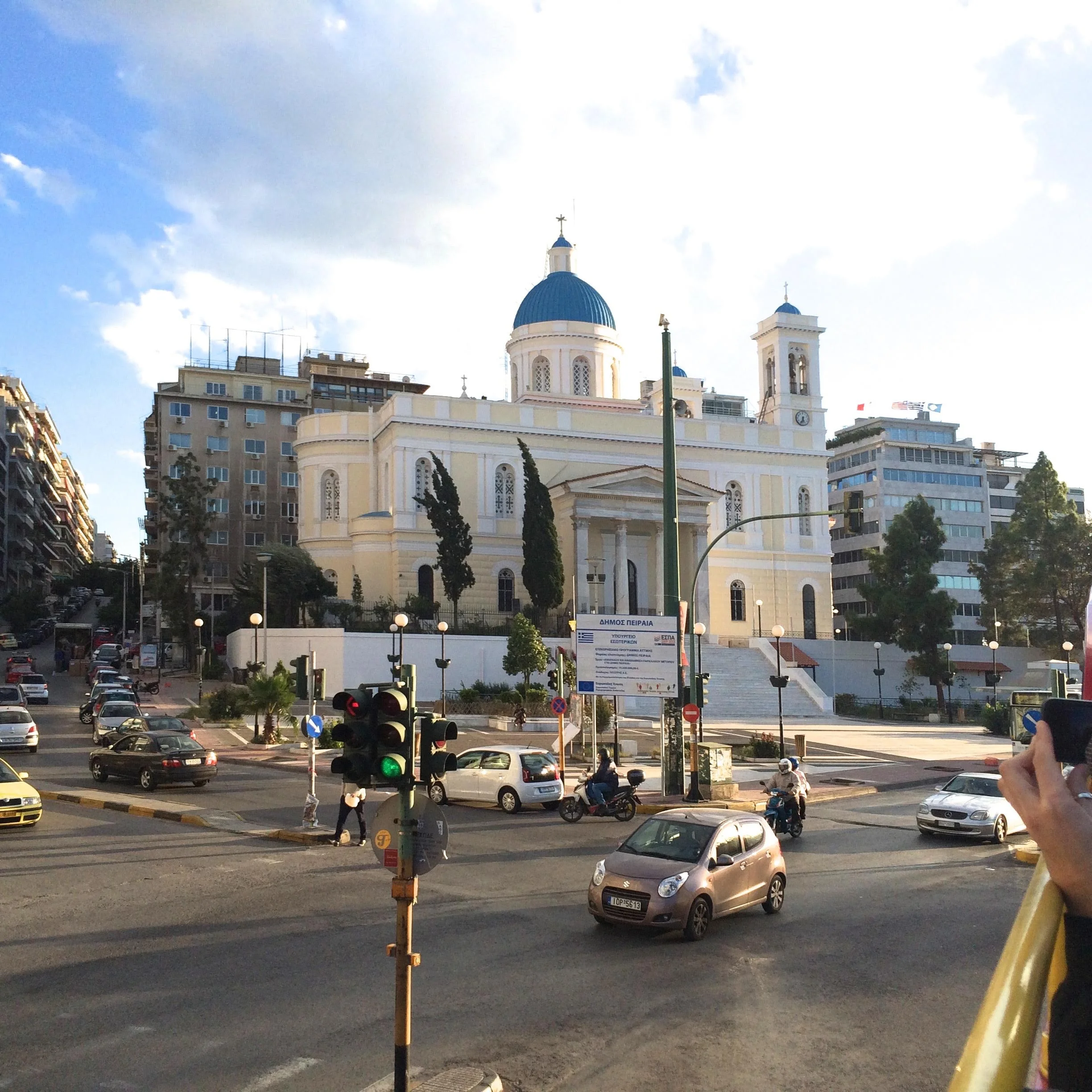 Church of Saint Nicholas, filled with beautiful art in Piraeus near the Athens seaside.