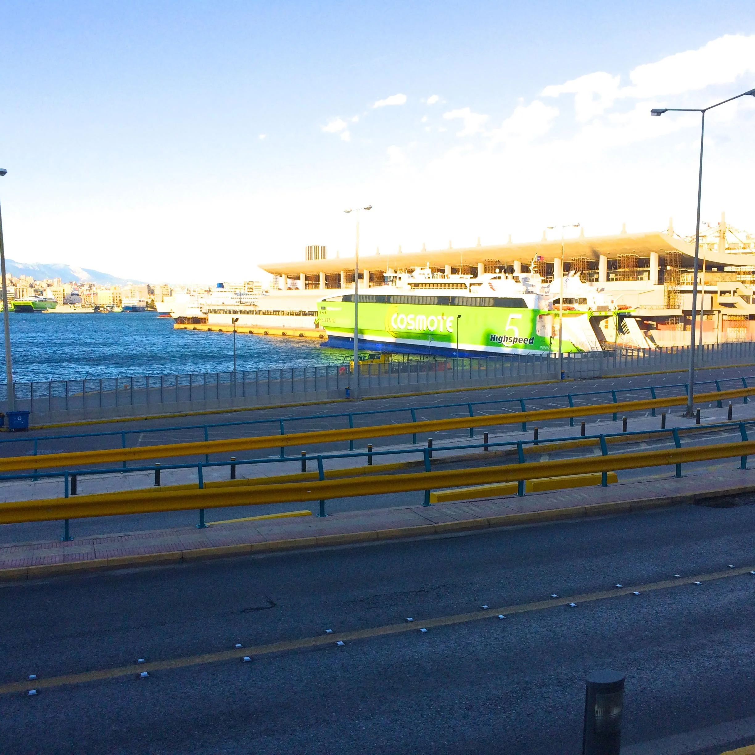 Popular cruse ship terminal in Piraeus near Athens