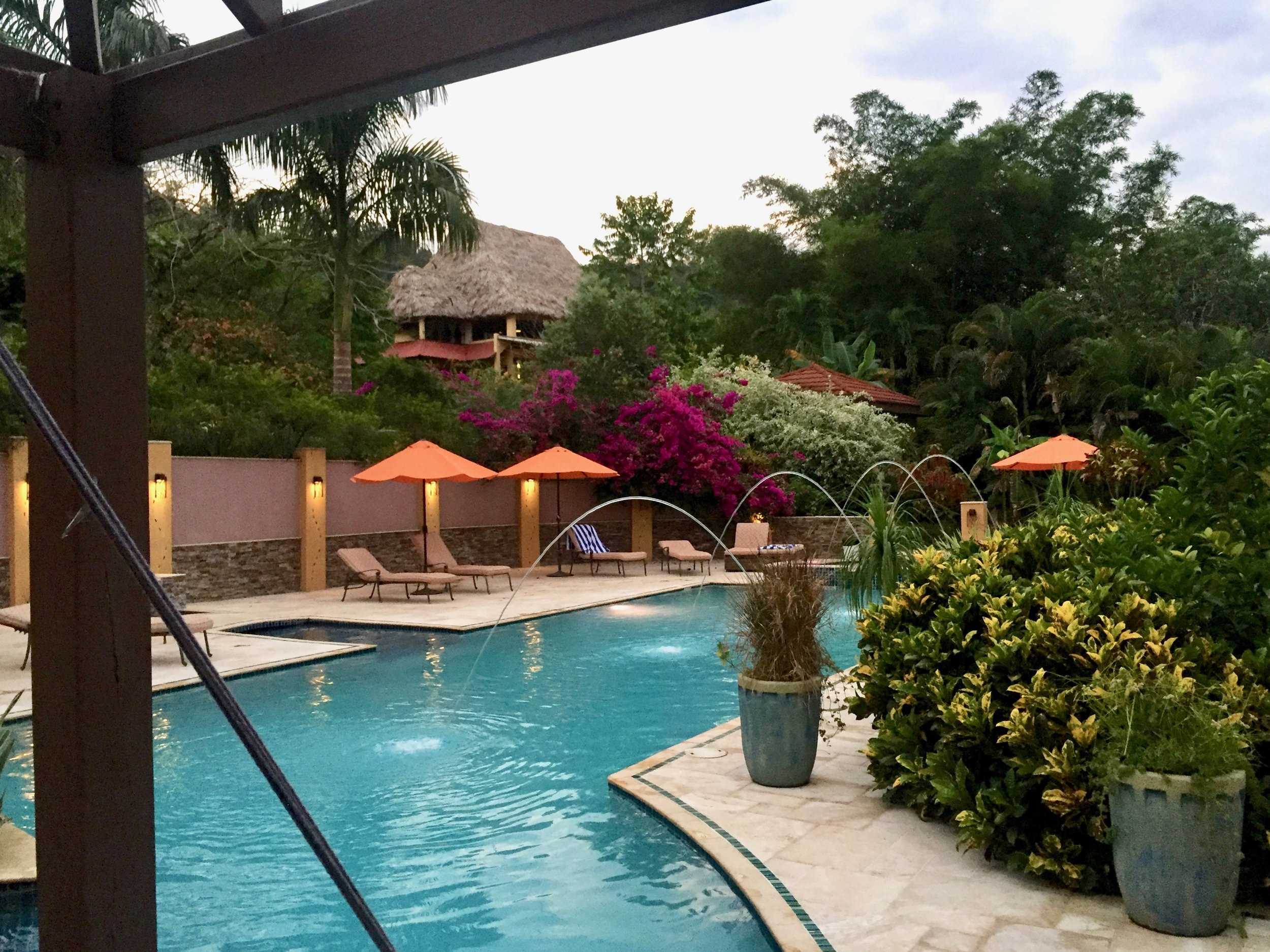 The pool at Sleeping Giant Rainforest Lodge