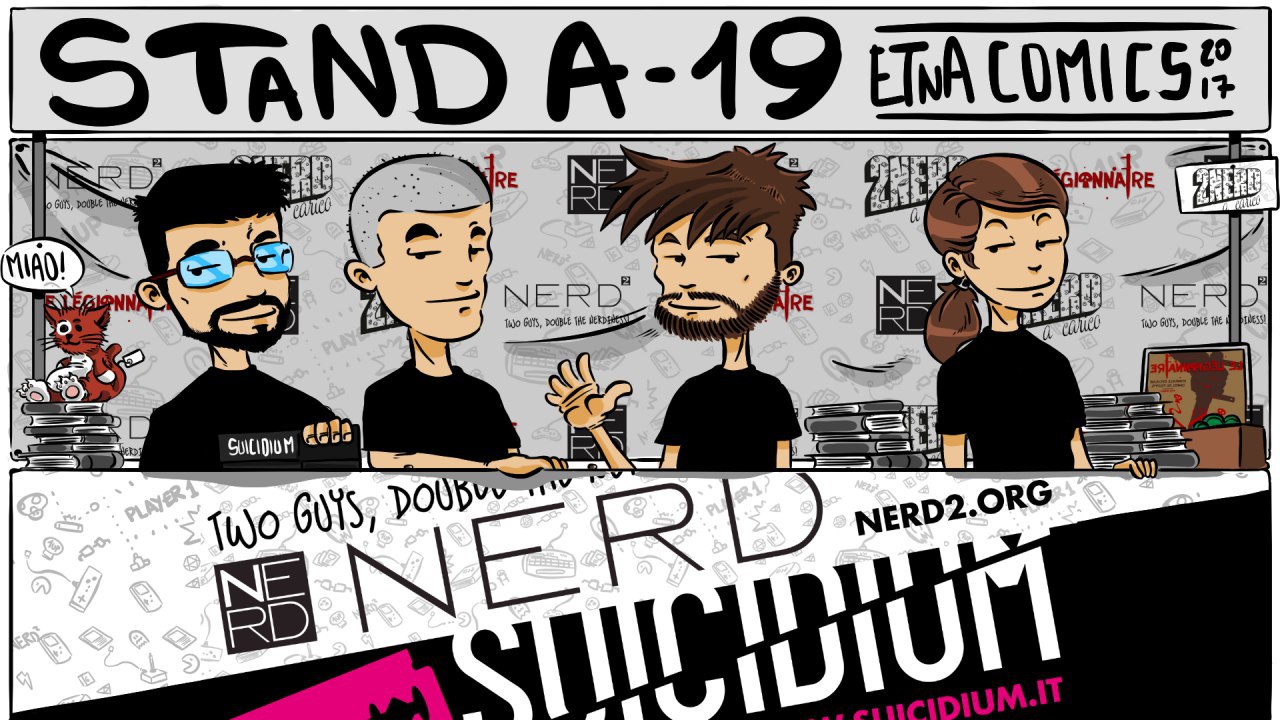 Il team Nerd2 con Valentino Sergi di Suicidium!