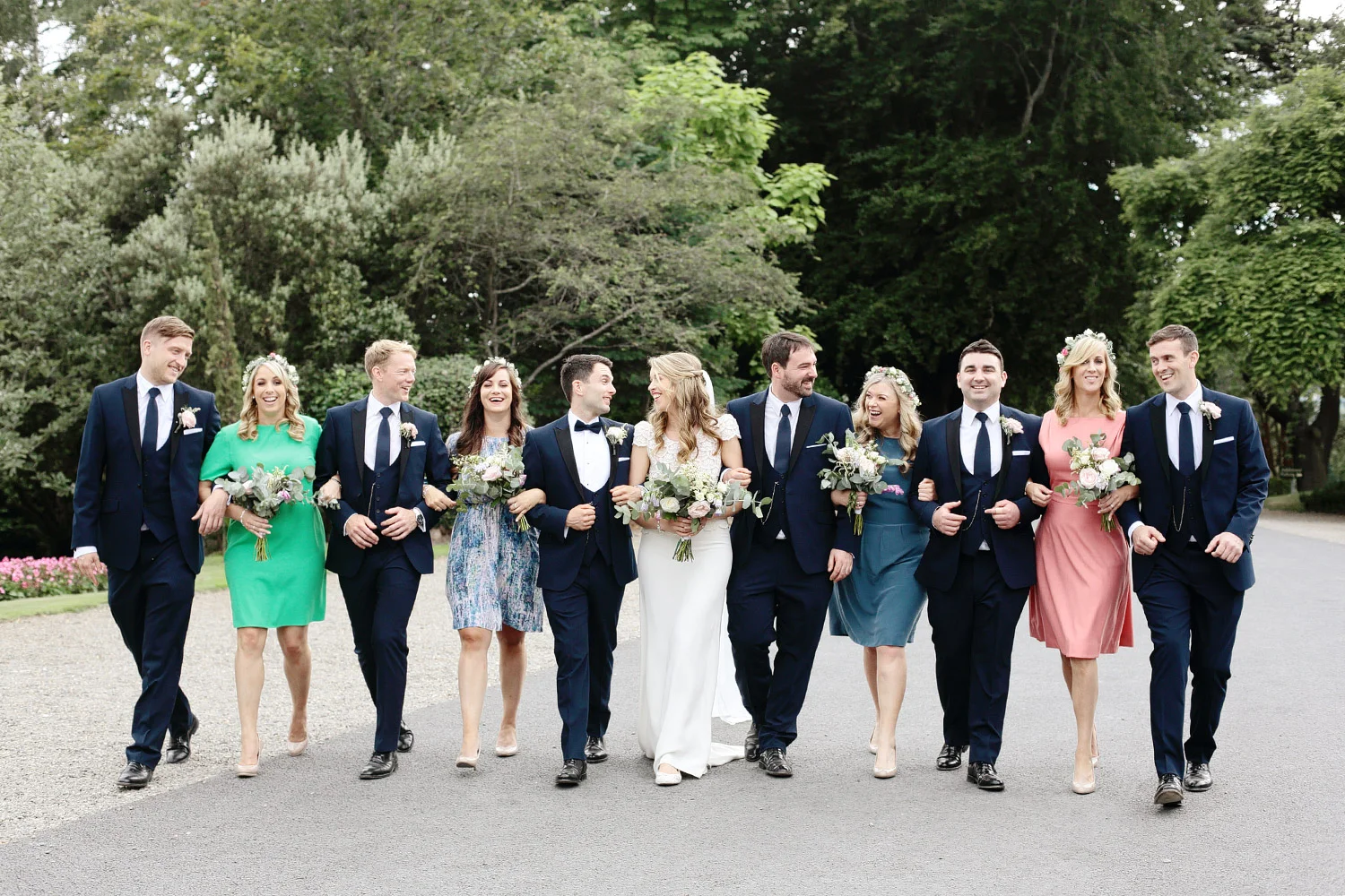 Tinakilly House wedding bridal party photo
