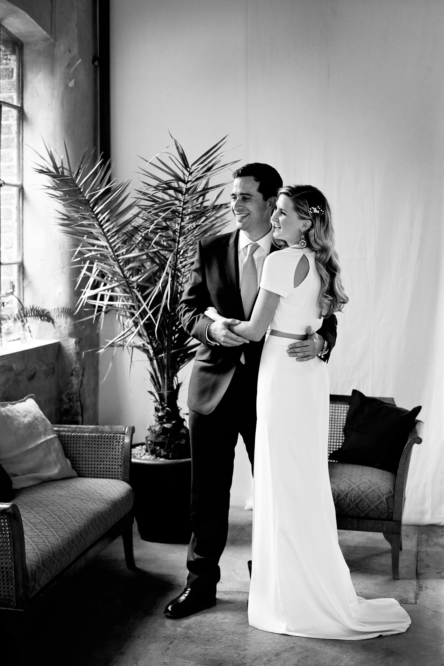 loft studios wedding bride and groom photo