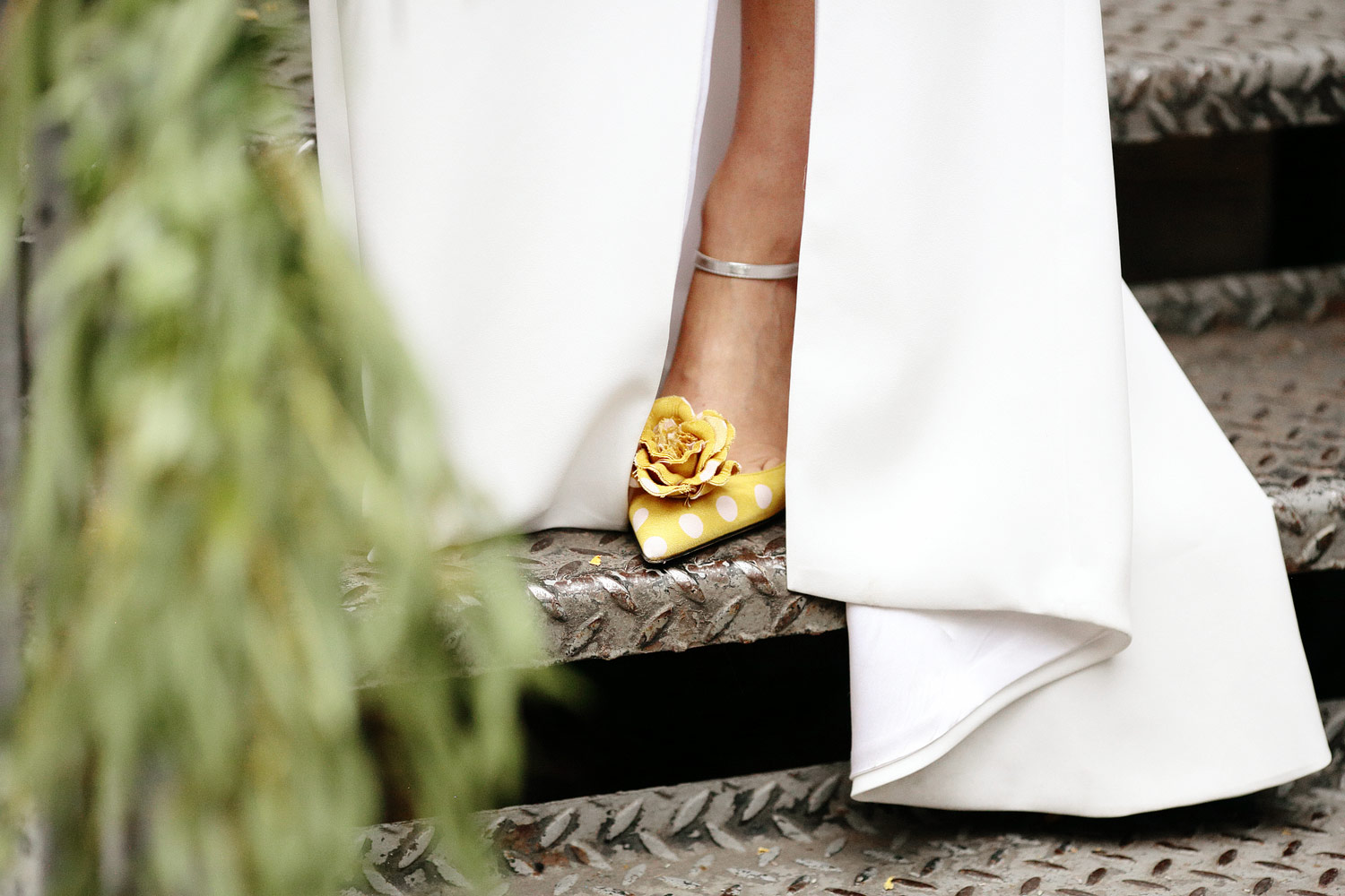 yellow wedding shoes photo