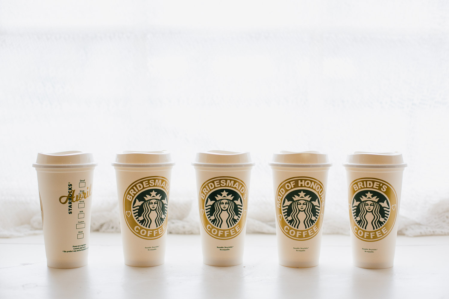 personalised wedding starbucks cups