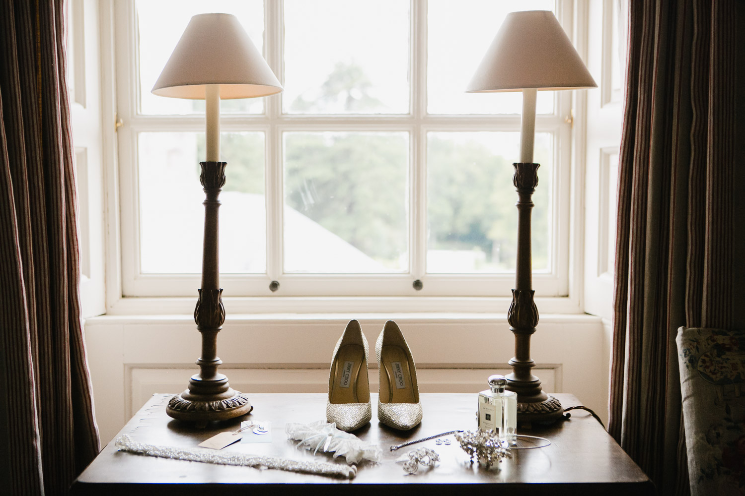 bridal detail shot Dumfries house wedding