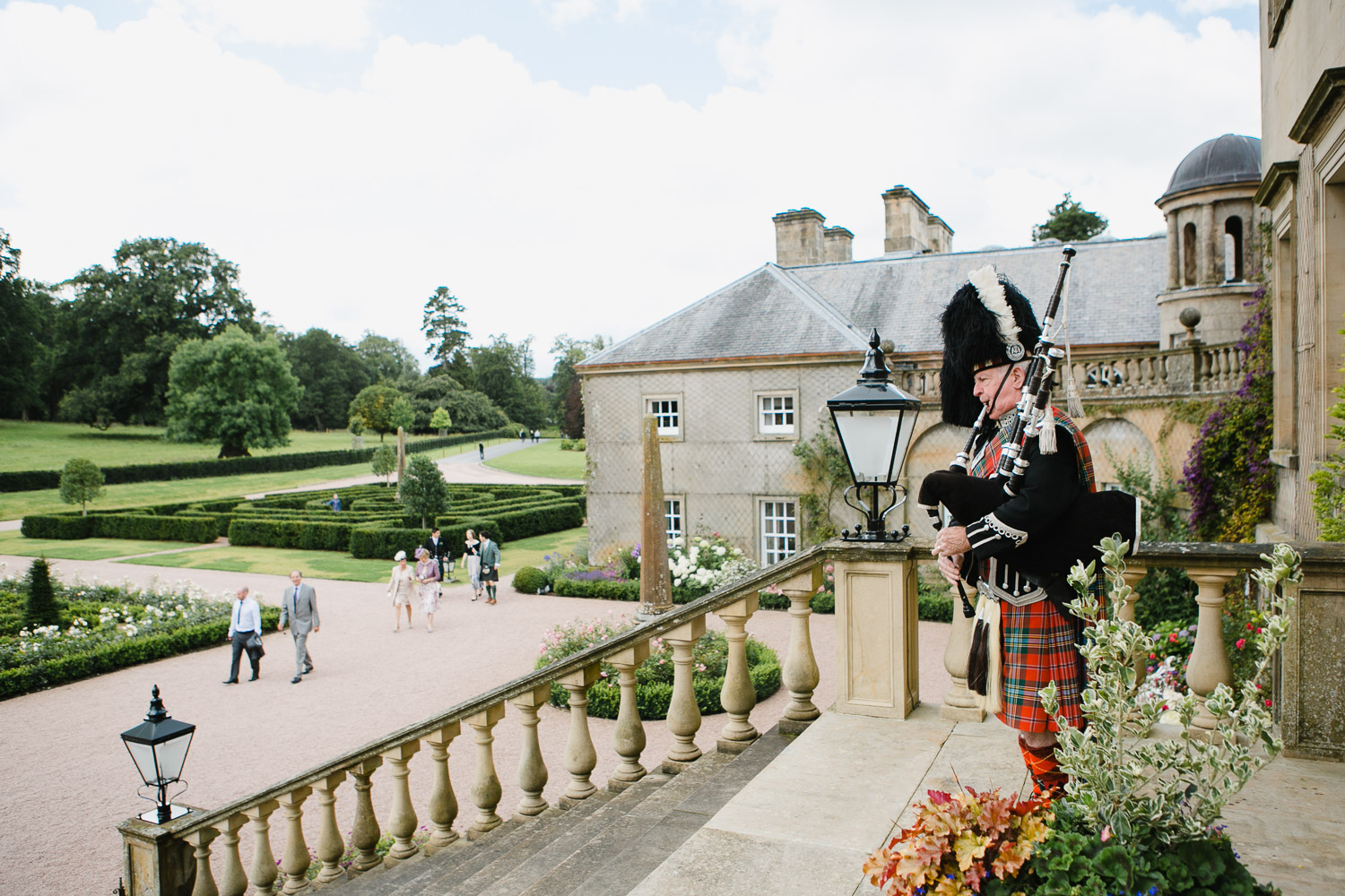 dumfries house wedding piper photo