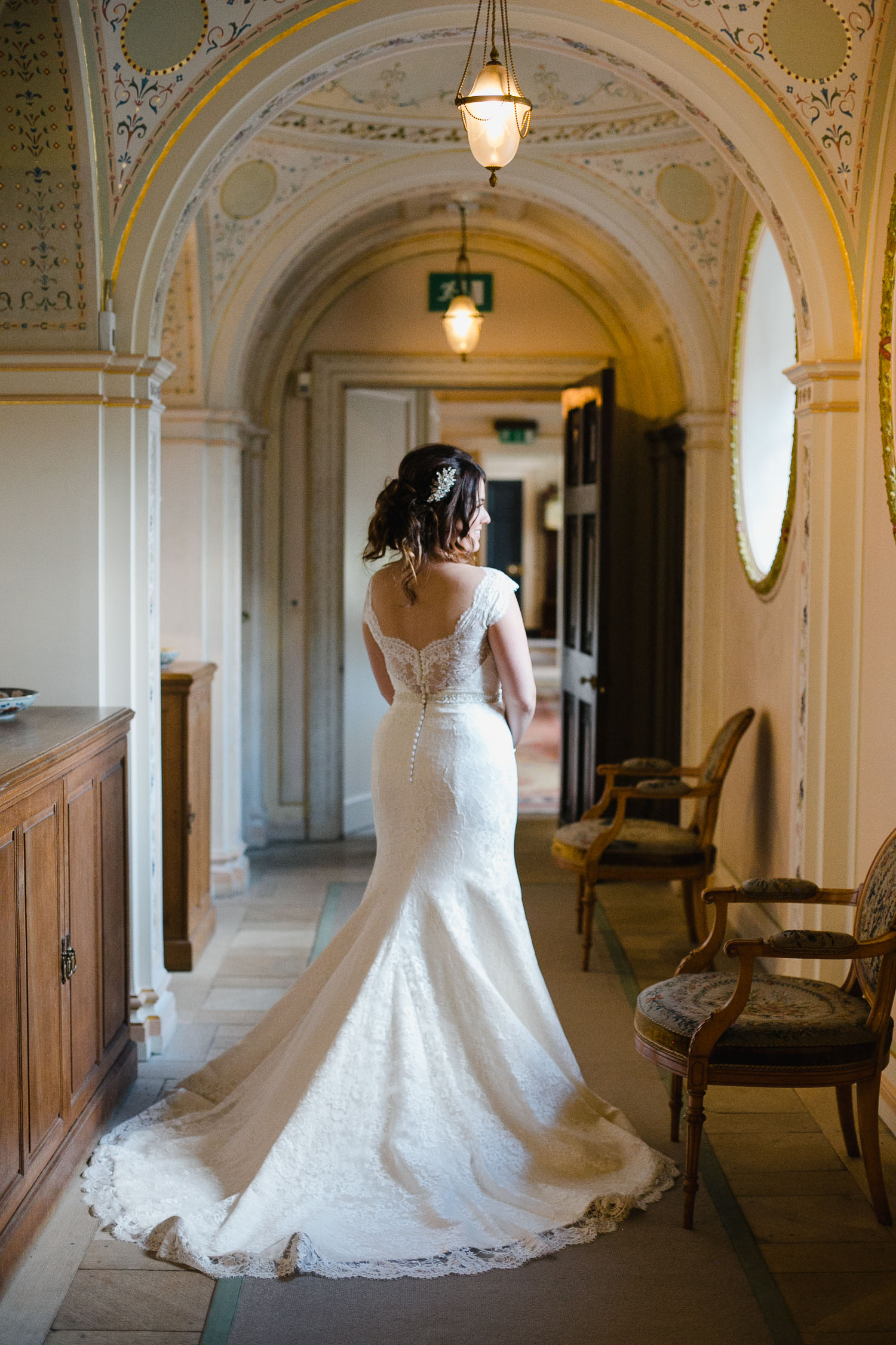 bride wearing Augusta Jones wedding dress Dumfries House