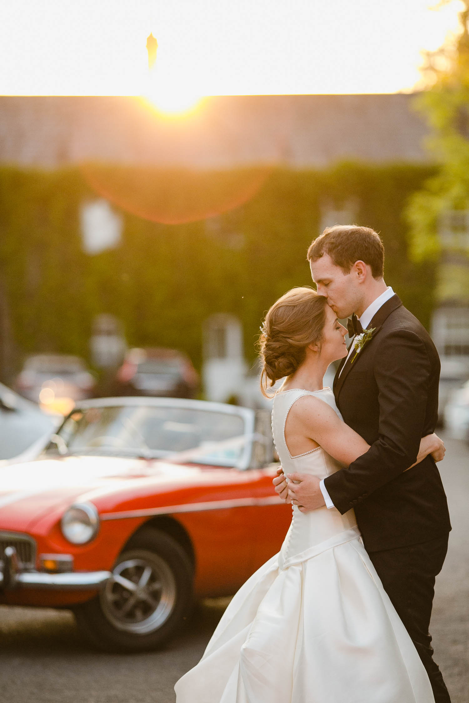 Sunset Bride And Groom Portrait At Virginia Park Lodge