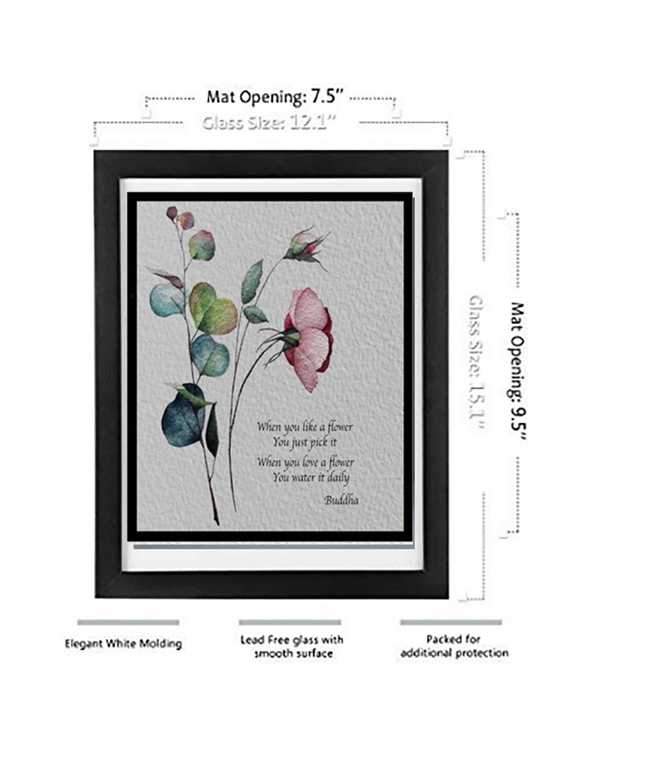 DIMENSIONS BLACK PICTURE FRAME WITH MAT.jpg