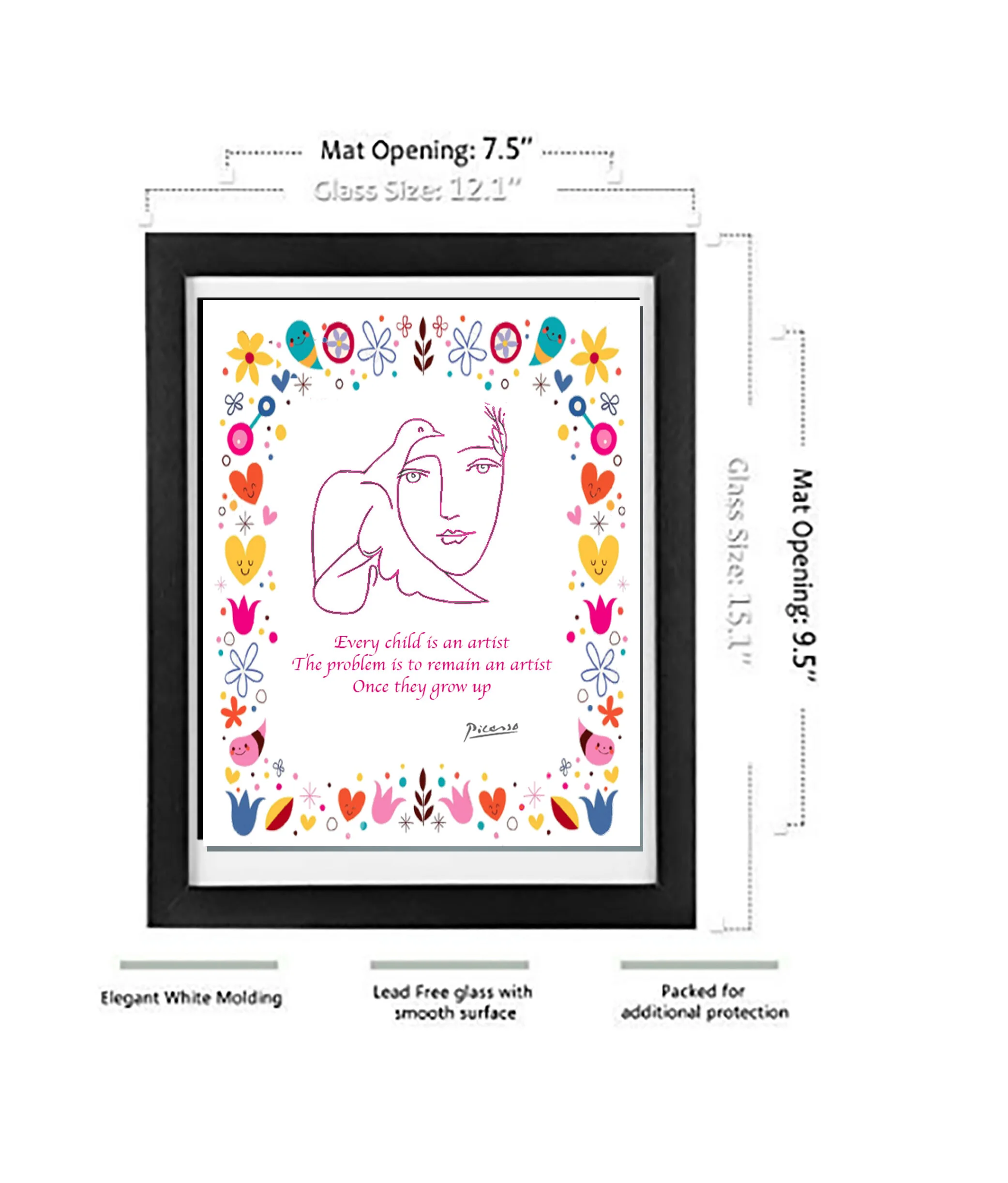 DIMENSIONS BLACK PICTURE FRAME WITH MAT.jpg