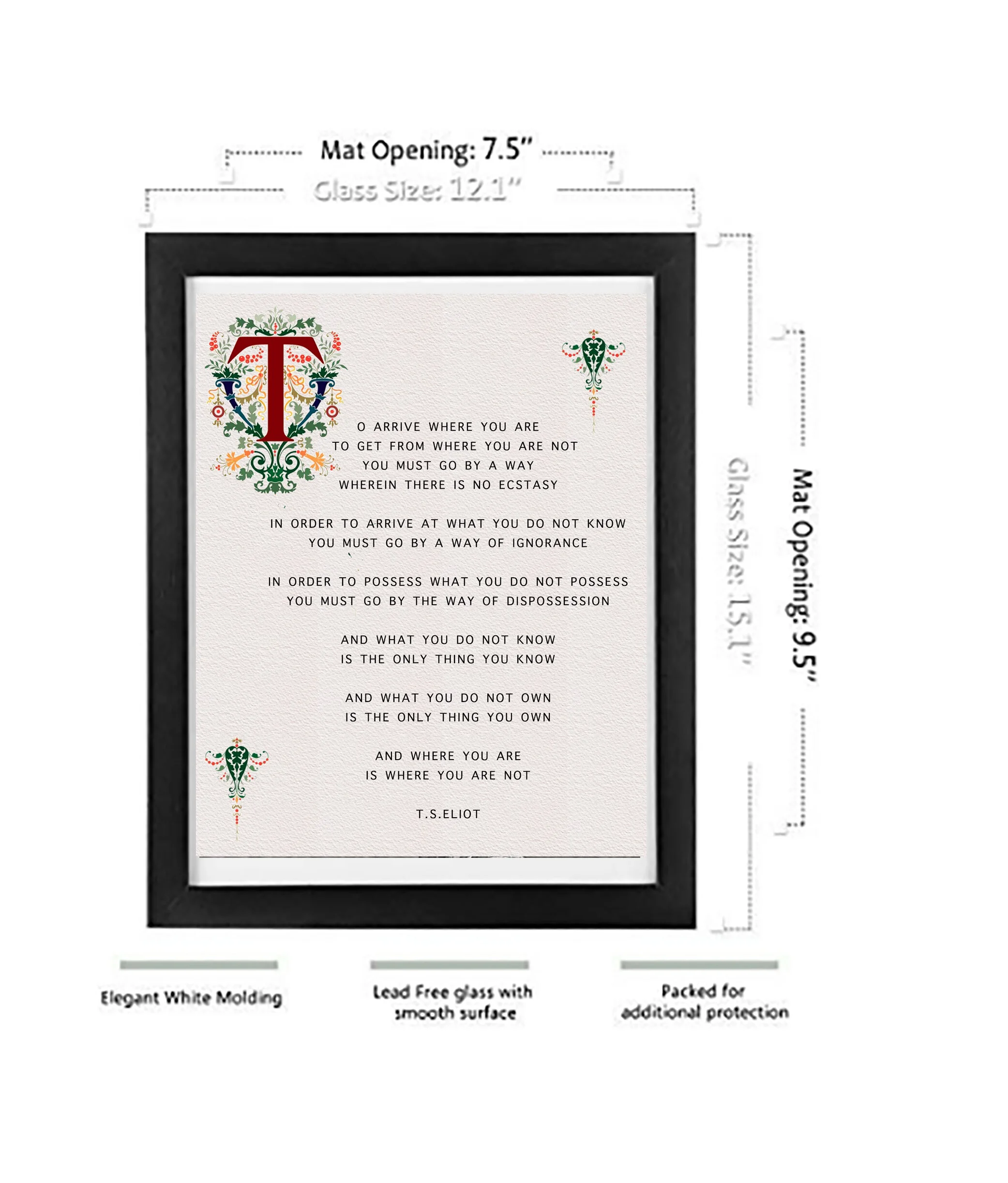 DIMENSIONS BLACK PICTURE FRAME WITH MAT.jpg