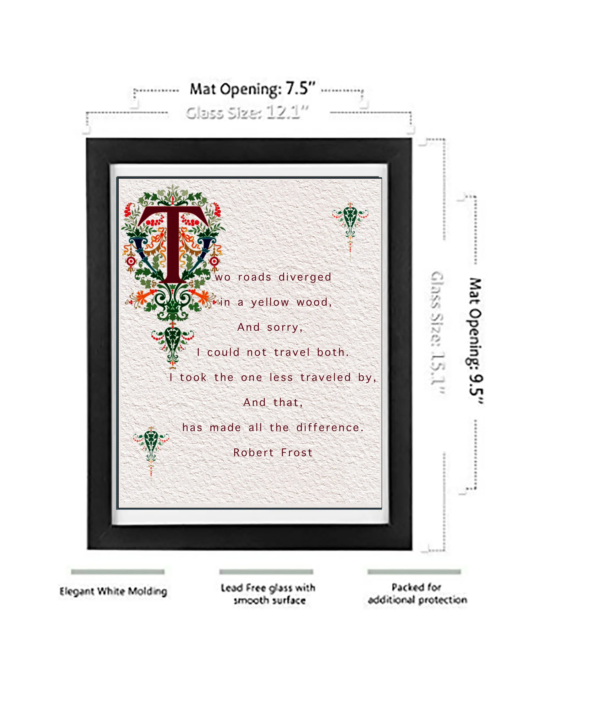 DIMENSIONS BLACK PICTURE FRAME WITH MAT.jpg