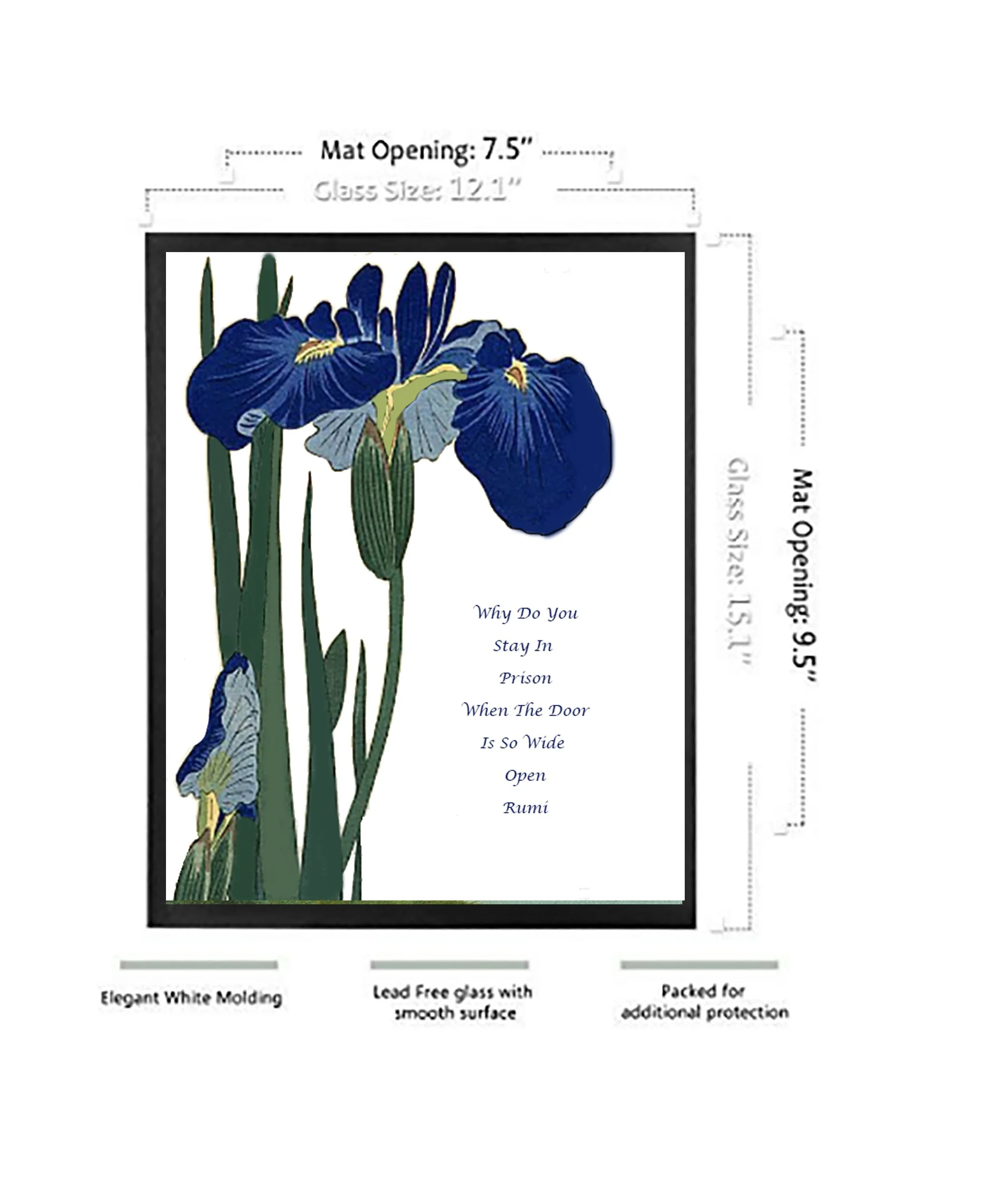 DIMENSIONS BLACK PICTURE FRAME WITH MAT copy 2.jpg