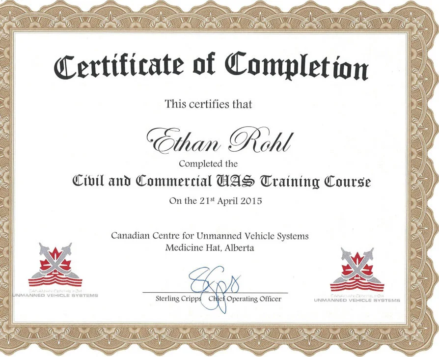Certificate of Civil and Commercial UAS Training Course