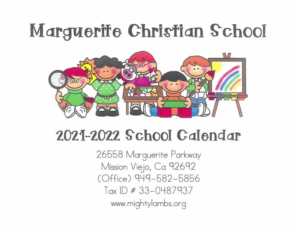 School Calendar — Marguerite Christian School