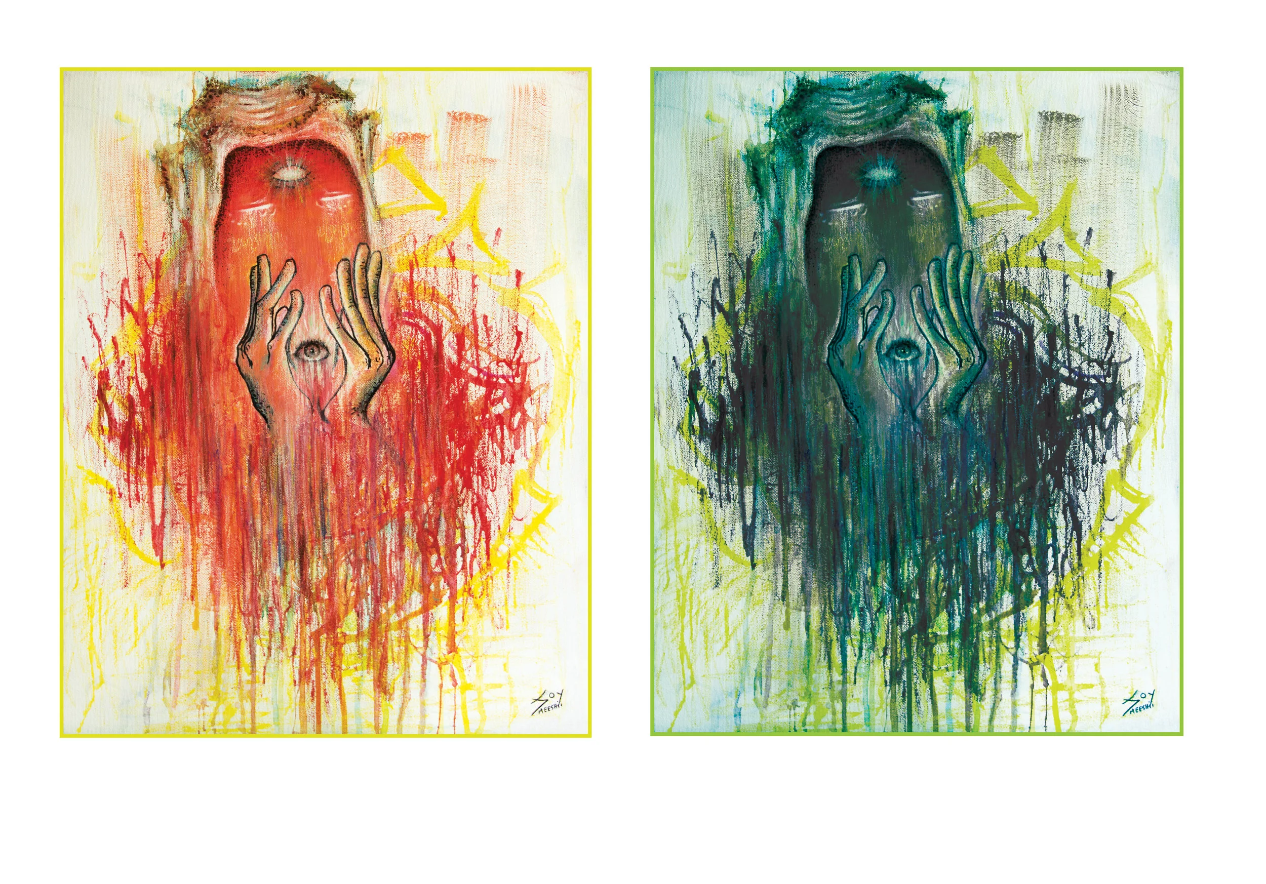 Response acrylic on canvas + digital manipulation