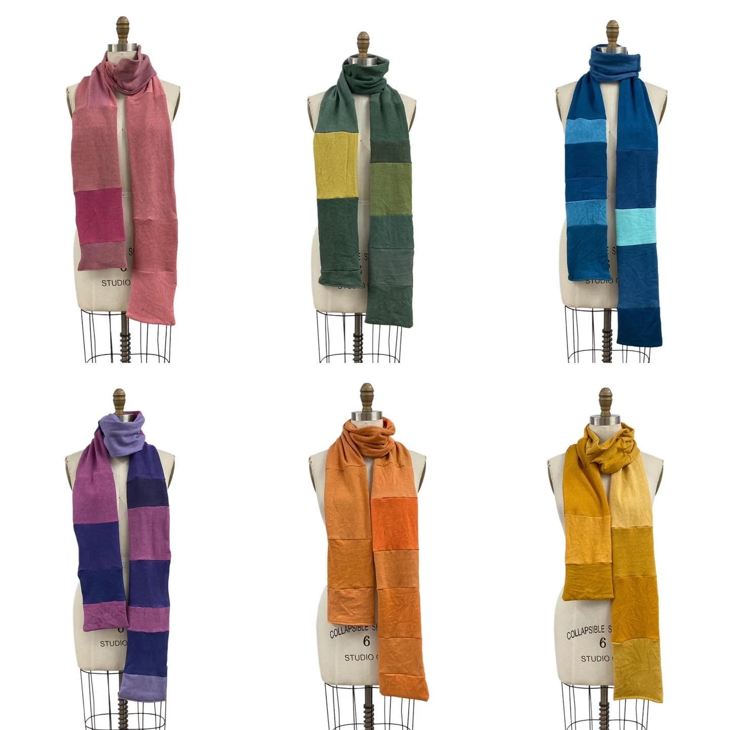 Scarf season ⭐️⭐️⭐️these  hand-dyed  scarves are made from remnants of our production and dye processes . They make  a lovely, affordable, #zerowaste , Canadian-Made gift . 

Each comes with a tag explaining our processes  and materials . Made from h